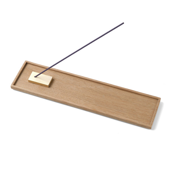 Räucherstäbchenhalter "Eiche" mit Messinghalter