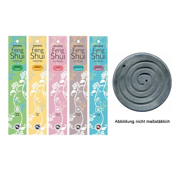 Feng Shui Räucherstäbchen-Sortiment mit Halter von Les Encens du Monde