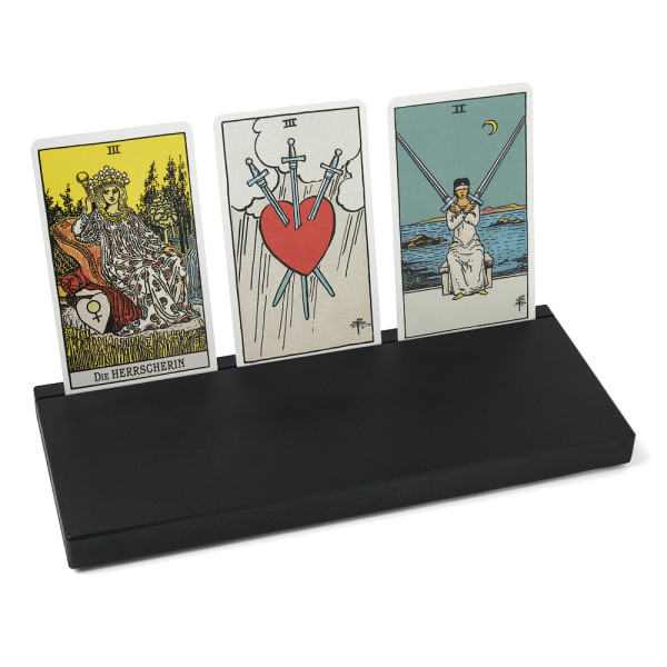 Kartenhalter, schwarz (L) für Tarotkarten, Orakelkarten, Fotos und Postkarten