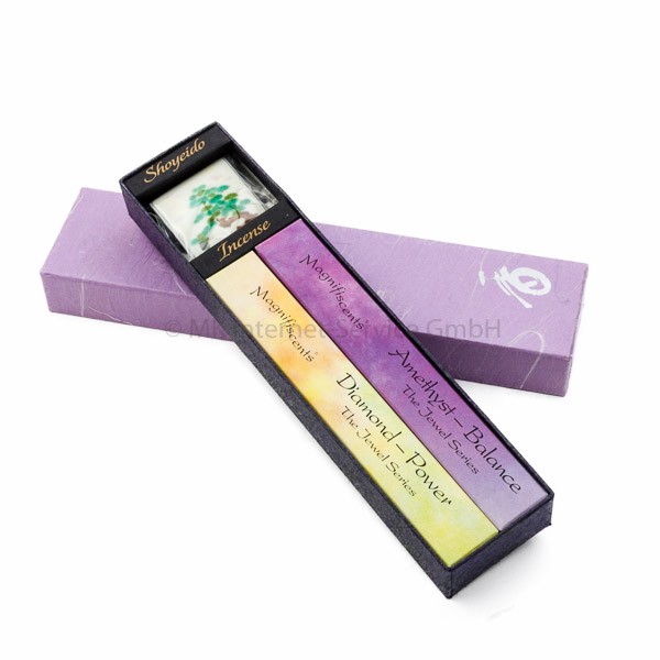 Geschenkset Edelstein Duo Harmony - Japanische Räucherstäbchen Shoyeido