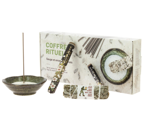 Geschenkset "Ritualset" - Japanische Räucherstäbchen & Weißer Salbei