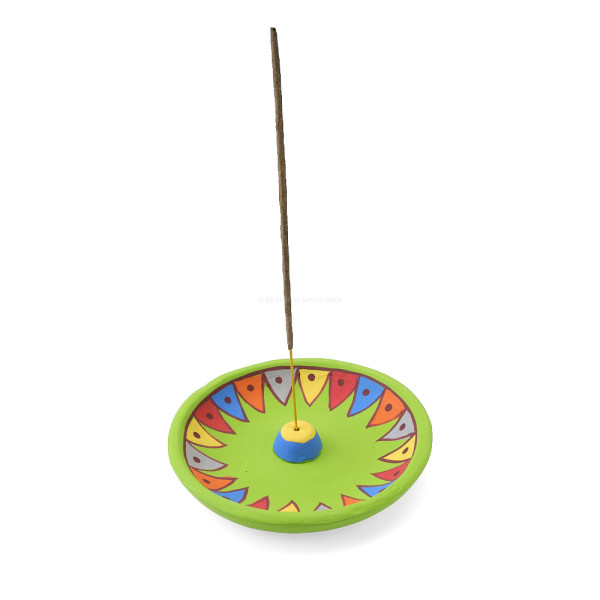 Räucherstäbchenhalter TACANA aus Ton bemalt