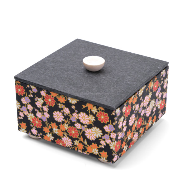 Chiyogami Box "Chrysanthemum, Pflaume und Ahorn" - Aufbewahrungsbox, Geschenkbox