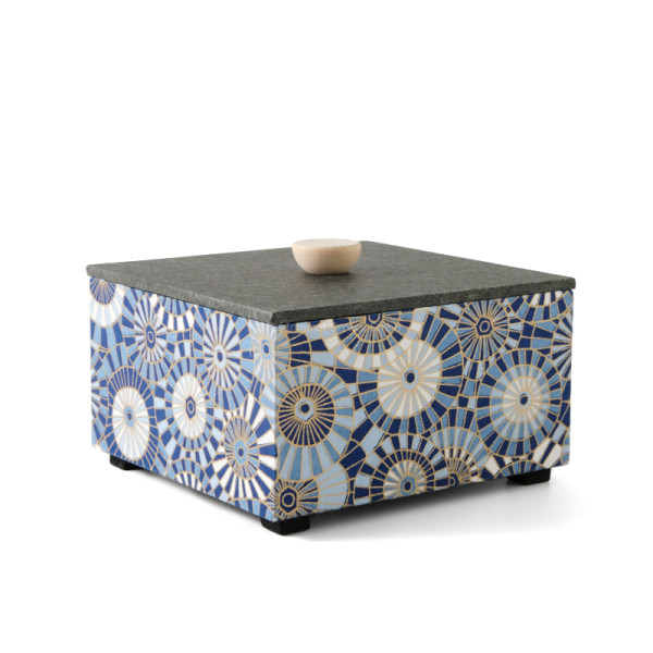 Chiyogami-Box "Sonnenschirme" (2-teilig) - Aufbewahrungsbox, Schmuckbox, Geschenkbox
