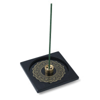 Halter für Räucherstäbchen/Räucherkegel mit Mandala-Gravur