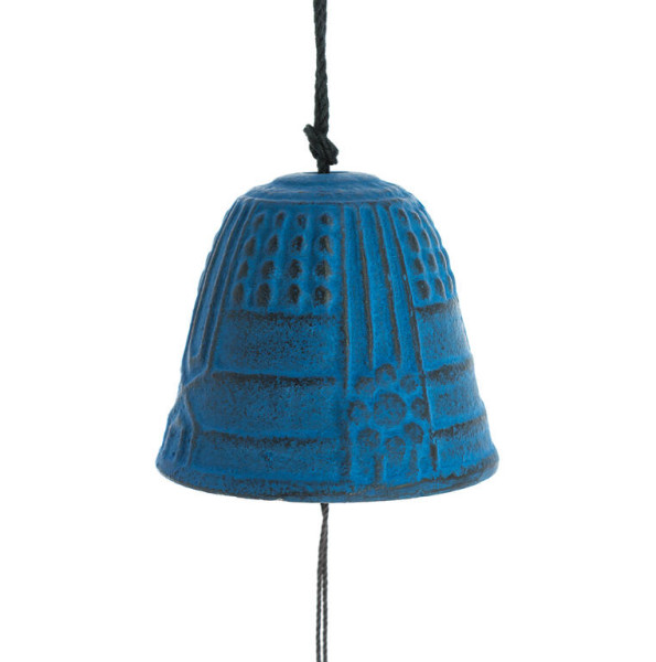 Iwchu Furin Feng-Shui Glocke Gusseisen, blau