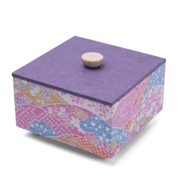 Chiyogami Box"Japanische Landschaft" - Aufbewahrungsbox, Geschenkbox