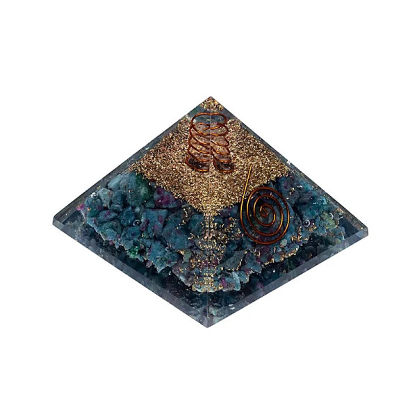 Orgonit Pyramide Rubin in Kyanit