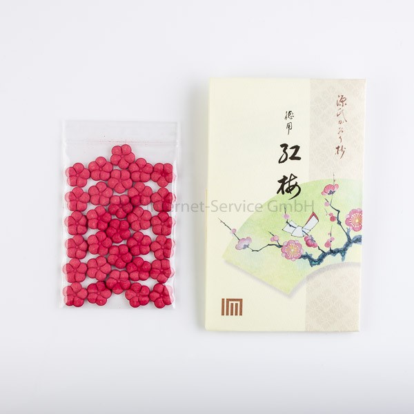 Japanische Räucherblüten Kohbai (Rote Pflaumenblüten) Genji Serie Nachfüllpackung - Shoyeido Räucherwerk
