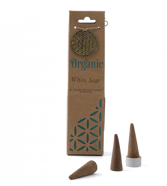 Indische Räucherkegel Organic Goodness Weißer Salbei