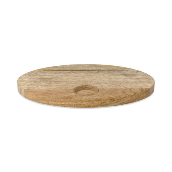 Ovaler Kartenhalter aus Mangoholz