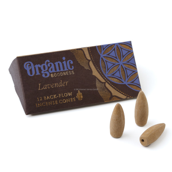 Organic Goodness Rückfluss-Räucherkegel Lavendel