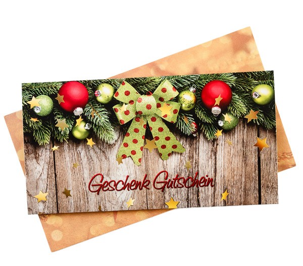 Geschenkgutschein Motiv Weihnachten 20 € (mit Karte)