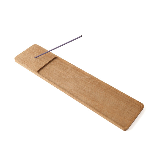 Räucherstäbchenhalter aus Edelholz Eiche, breit