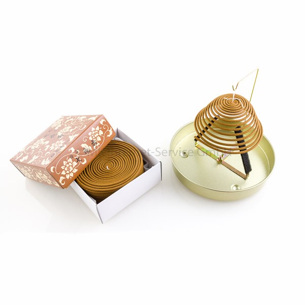 Set japanische Räucherspiralen Seven Nights Series Premium (Gokuhin) und Halter Tensyo