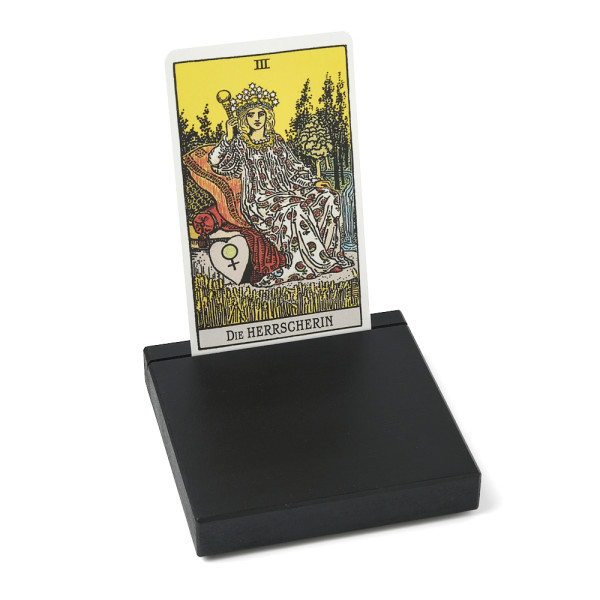Kartenhalter, schwarz für Tarotkarten, Orakelkarten, Affirmationskarten, Postkarten und Fotos (S)